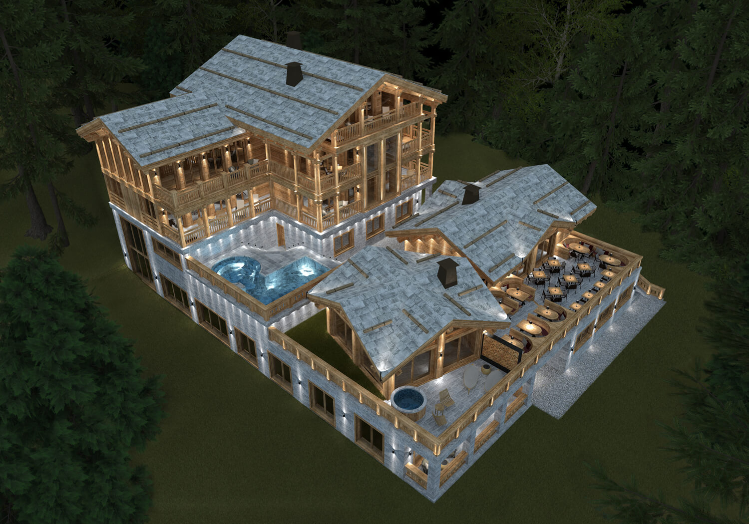 Berg Lodge in den Bergen - Bärtsch Architektur, Baumanagement, Innenarchitektur, Innenausbau - Klosters (Graubünden) Zürich
